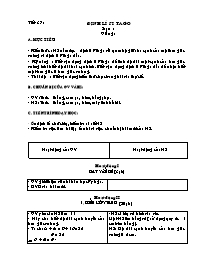 Giáo án môn Hình học Lớp 7 - Tiết 37 đến 38 (bản 2 cột)