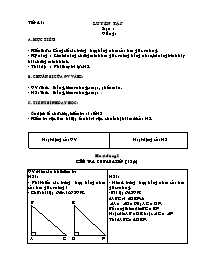 Giáo án môn Hình học Lớp 7 - Tiết 41: Luyện t
