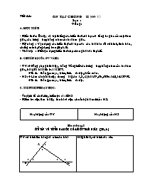 Giáo án môn Hình học Lớp 7 - Tiết 44 đến 45 (
