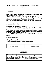 Giáo án môn Hình học Lớp 7 - Tiết 55 đến 56 (