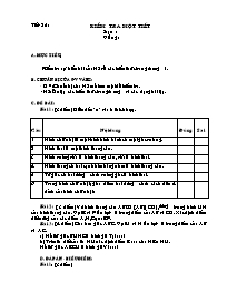 Giáo án môn Hình học Lớp 8 - Tiết 25 đến 26