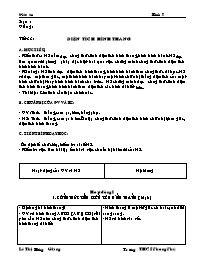 Giáo án môn Hình học Lớp 8 - Tiết 33 đến 34 -