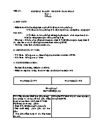 Giáo án môn Hình học Lớp 8 - Tiết 37 đến 38