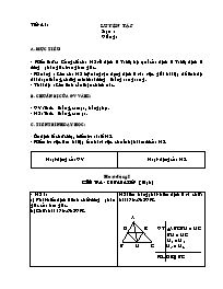 Giáo án môn Hình học Lớp 8 - Tiết 41 đến 42