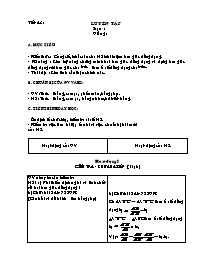 Giáo án môn Hình học Lớp 8 - Tiết 43 đến 44