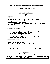 Giáo án môn Hình học Lớp 8 - Tiết 55 đến 56