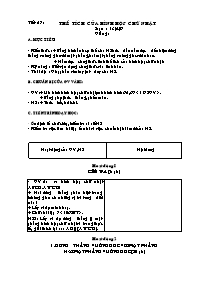 Giáo án môn Hình học Lớp 8 - Tiết 57 đến 58 -