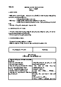 Giáo án môn Hình học Lớp 8 - Tiết 59 đến 60 -