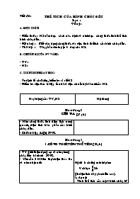 Giáo án môn Hình học Lớp 8 - Tiết 65 đến 66 -
