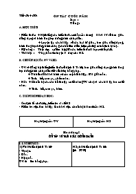 Giáo án môn Hình học Lớp 8 - Tiết 68+69: Ôn t