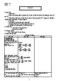 Giáo án môn Số học học Lớp 6 - Tuần 32: Ôn tập (bản 3 cột)