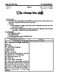 Giáo án môn Số học Lớp 6 - Bài 17: Ước chung
