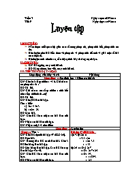 Giáo án môn Số học Lớp 6 - Luyện tập - Năm học 2010-2011 (bản 2 cột)