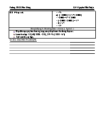 Giáo án môn Số học Lớp 6- Năm học 2010-2011 -