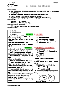 Giáo án môn Số học Lớp 6 - Tiết 1, Bài 1: Tập