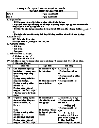 Giáo án môn Số học Lớp 6 - Tiết 1, Bài 1: Tập hợp phần tử của tập hợp - Năm học 2010-2011