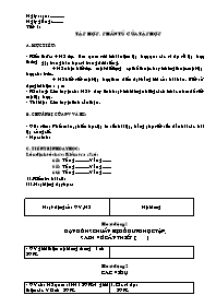 Giáo án môn Số học Lớp 6 - Tiết 1 đến 5 (bản 2 cột)