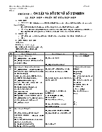 Giáo án môn Số học - Lớp 6 - Tiết 1 đến 8 - Năm học 2004-2005 - Hoàng Thị Phương Anh