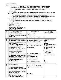 Giáo án môn Số học Lớp 6 - Tiết 1 đến 8 - Năm học 2004-2005
