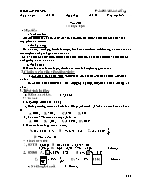 Giáo án môn Số học Lớp 6 - Tiết 100: Luyện tập - Trần Thị Khánh Hồng