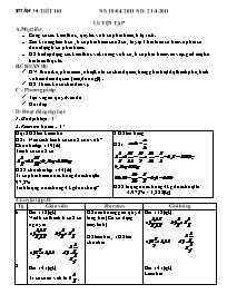 Giáo án môn Số học Lớp 6 - Tiết 101: Luyện tậ