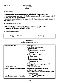 Giáo án môn Số học Lớp 6 - Tiết 103 đến 106 (