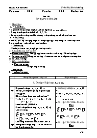 Giáo án môn Số học Lớp 6 - Tiết 107: Ôn tập cuối năm - Trần Thị Khánh Hồng