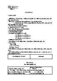 Giáo án môn Số học Lớp 6 - Tiết 11 đến 15 (bản 2 cột)