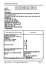 Giáo án môn Số học Lớp 6 - Tiết 110: Ôn tập cuối năm (tiết 3) - Huỳnh Thị Thanh Loan