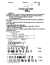 Giáo án môn Số học Lớp 6 - Tiết 110: Ôn tập cuối năm