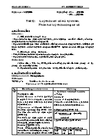 Giáo án môn Số học Lớp 6 - Tiết 12: Lũy thừa với số mũ tự nhiên. Nhân hai lũy thừa cùng cơ số - Năm học 2008-2009 - Đinh Hữu Thiệp