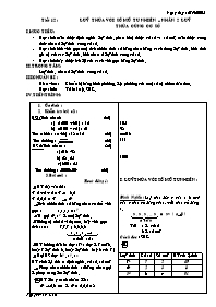 Giáo án môn Số học Lớp 6 - Tiết 12: Lũy thừa