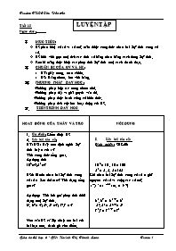Giáo án môn Số học Lớp 6 - Tiết 13: Luyện tập - Huỳnh Thị Thanh Loan