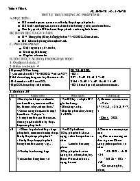 Giáo án môn Số học Lớp 6 - Tiết 15: Thứ tự thực hiện các phép tính - Năm học 2010-2011