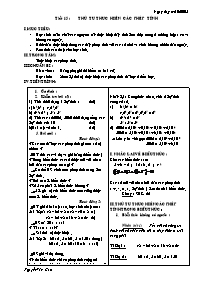 Giáo án môn Số học Lớp 6 - Tiết 15: Thứ tự th