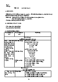 Giáo án môn Số học Lớp 6 - Tiết 16 đến 20 (bản 3 cột)