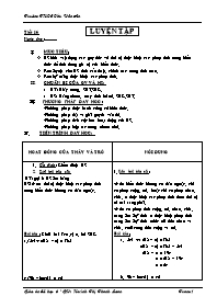 Giáo án môn Số học Lớp 6 - Tiết 16: Luyện tập - Huỳnh Thị Thanh Loan