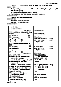 Giáo án môn Số học Lớp 6 - Tiết 16: Luyện tập