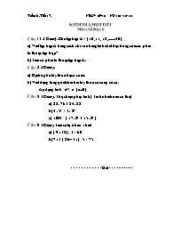 Giáo án môn Số học Lớp 6 - Tiết 17: Kiểm tra