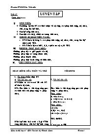 Giáo án môn Số học Lớp 6 - Tiết 17: Luyện tập - Huỳnh Thị Thanh Loan