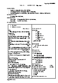 Giáo án môn Số học Lớp 6 - Tiết 17: Luyện tập