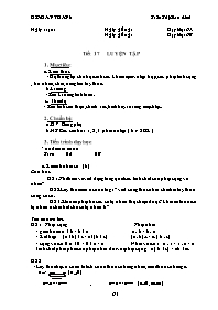 Giáo án môn Số học Lớp 6 - Tiết 17: Luyện tập - Trần Thị Giao Linh