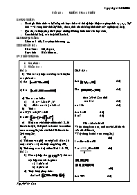 Giáo án môn Số học Lớp 6 - Tiết 18: Kiểm tra 1 tiết - Năm học 2005-2006 - Nguyễn Văn Cao