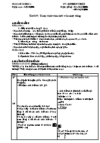 Giáo án môn Số học Lớp 6 - Tiết 19: Tính chất chia hết của một tổng - Năm học 2008-2009 - Đinh Hữu Thiệp