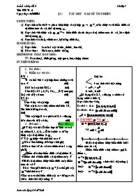 Giáo án môn Số học Lớp 6 - Tiết 2, Bài 2: Tập