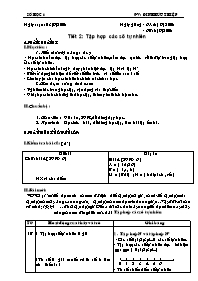 Giáo án môn Số học Lớp 6 - Tiết 2: Tập hợp các số tự nhiên - Năm học 2008-2009 - Đinh Hữu Thiệp