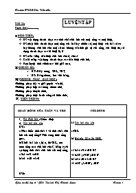 Giáo án môn Số học Lớp 6 - Tiết 20: Luyện tập - Huỳnh Thị Thanh Loan
