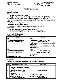 Giáo án môn Số học Lớp 6 - Tiết 21: Luyện tập - Năm học 2008-2009 - Đinh Hữu Thiệp