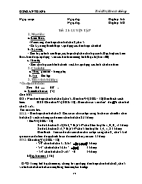 Giáo án môn Số học Lớp 6 - Tiết 21: Luyện tập - Trần Thị Khánh Hồng