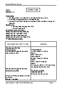 Giáo án môn Số học Lớp 6 - Tiết 23: Luyện tập - Huỳnh Thị Thanh Loan